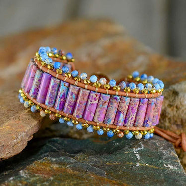 Dazzling Stars Imperial Jasper Wrap Bracelet-Your Soul Place